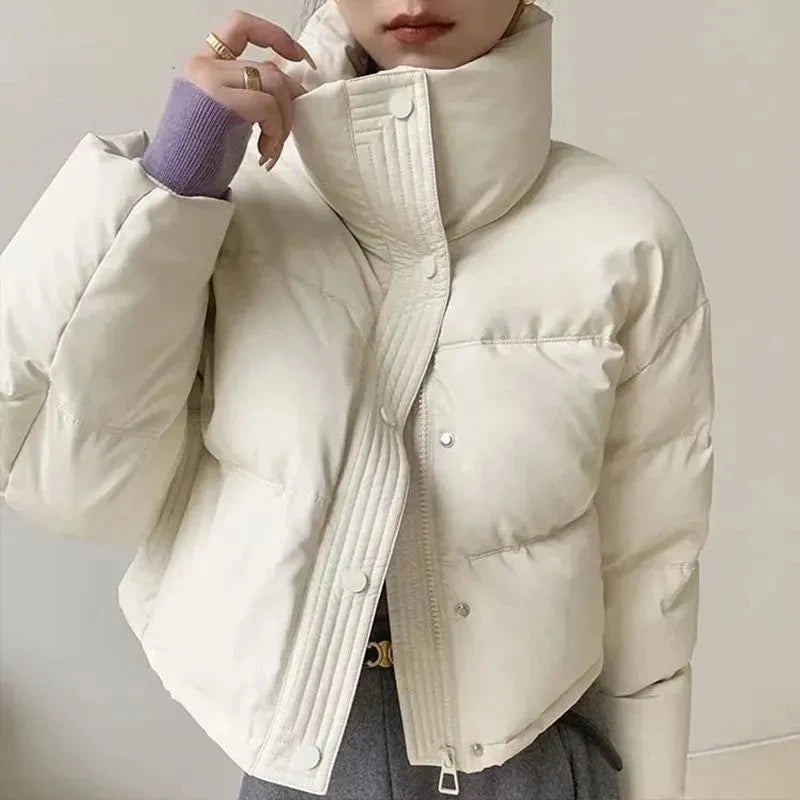 Women's Winter Oversize Jacket New Down Cotton Padded Coat Female Loose Casual Overcoat Female Fashion Short Parkas ATFH