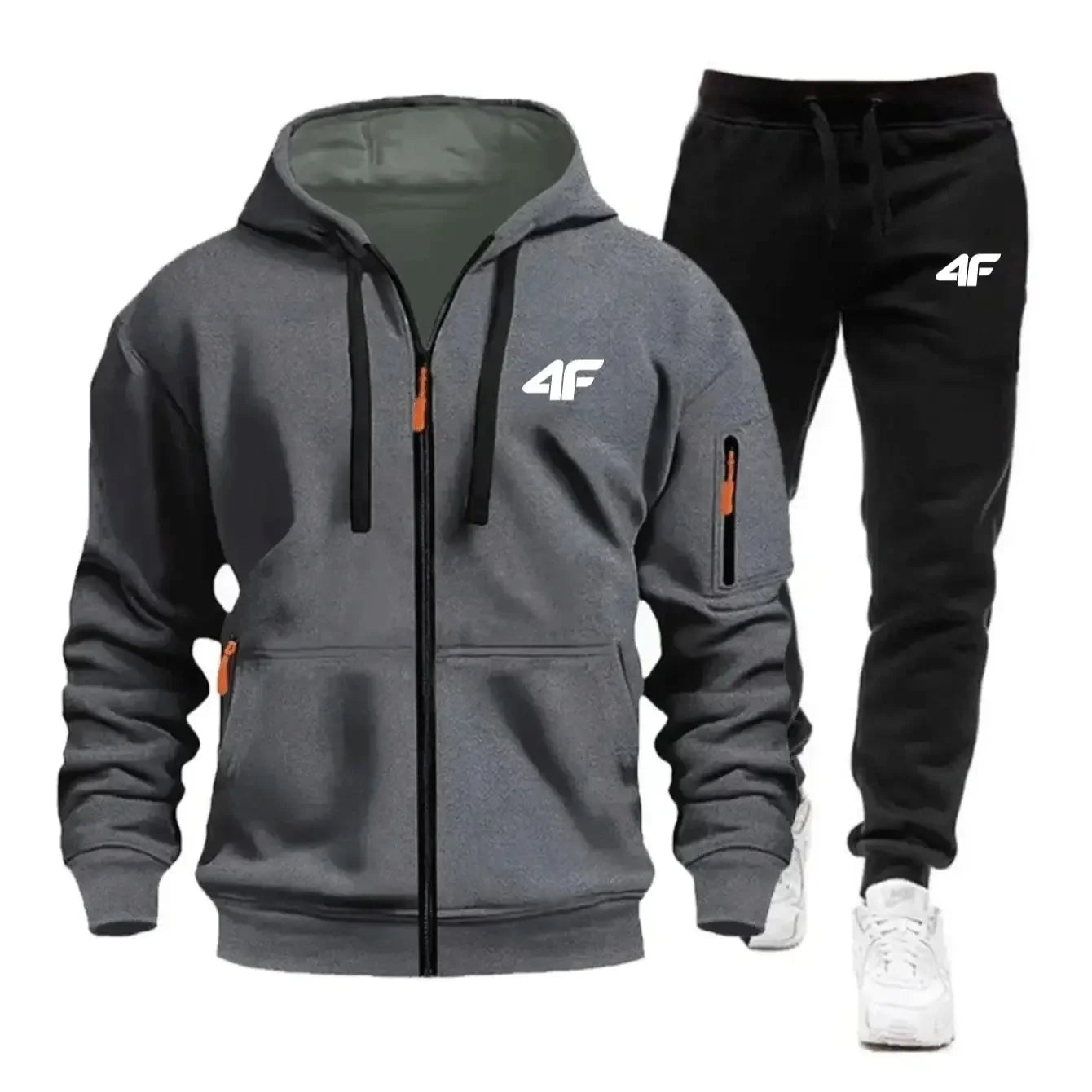 Sets for Men Two Piece Outdoors Mens Tracksuit Set Hot Sales Sportswear Man Sweatpants Hoodie Fashion Comfortable Casual Jogging - ATFH
