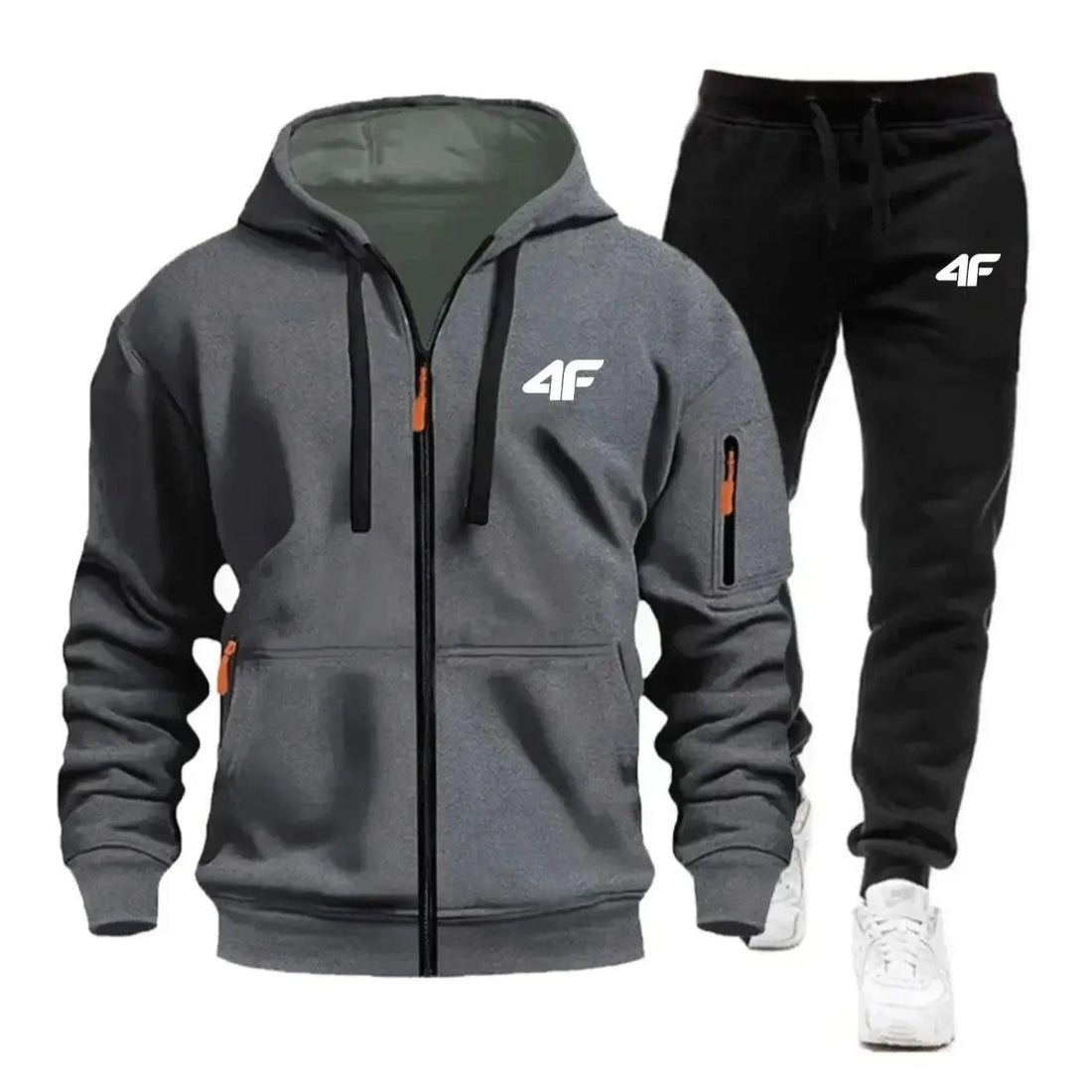 Sets for Men Two Piece Outdoors Mens Tracksuit Set Hot Sales Sportswear Man Sweatpants Hoodie Fashion Comfortable Casual Jogging - ATFH