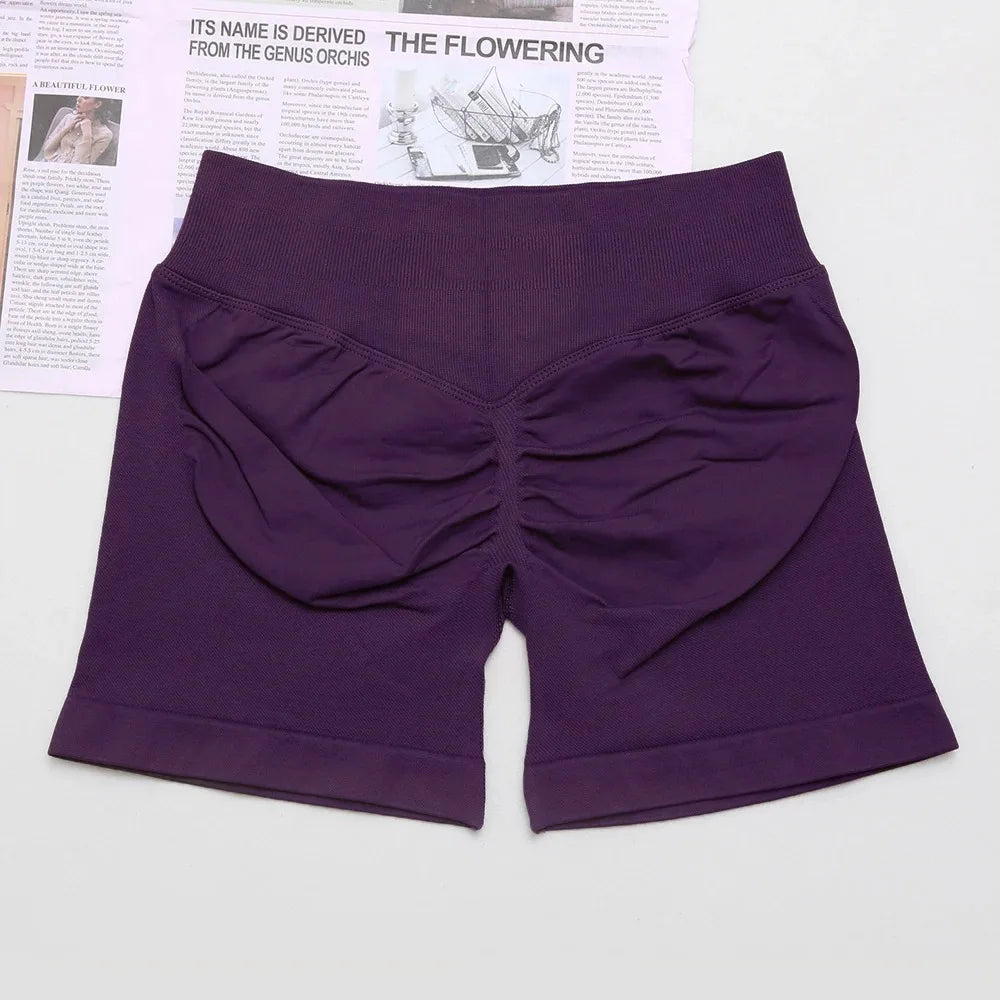 Seamless Yoga Workout Shorts for Women Low Waist Butt Lift Biker Shorts Gym Fitness Activewear Sports Training Shorts