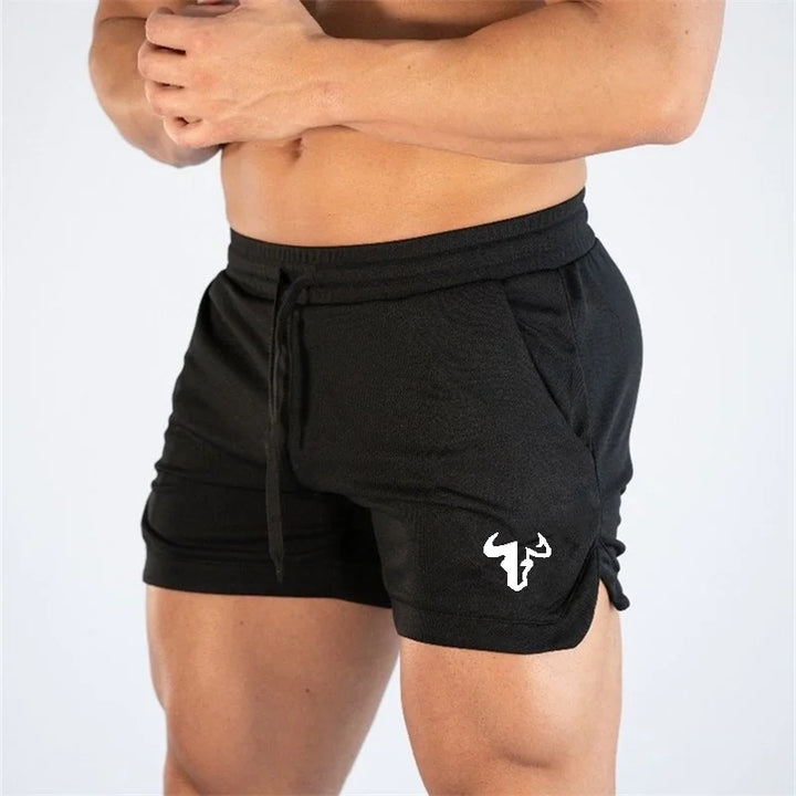 New summer fitness shorts, men's casual pants, breathable mesh fitness pants, running shorts