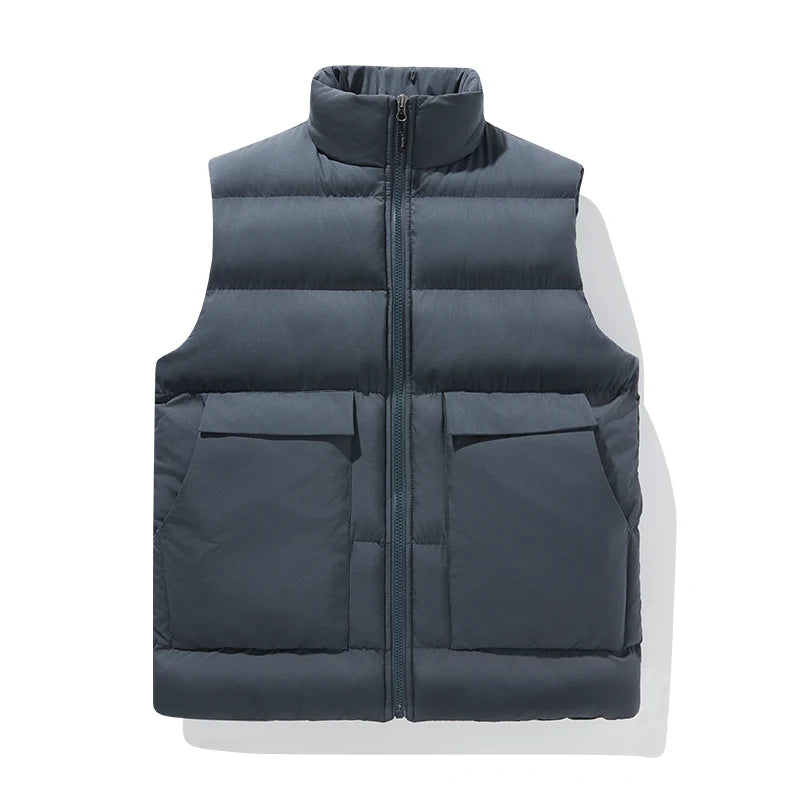 Down Vest Lightweight Quality Versatile Winter Mens Outdoor Workwear Lightweight Vest New Stand Collar Camisole Windproof Vest ATFH