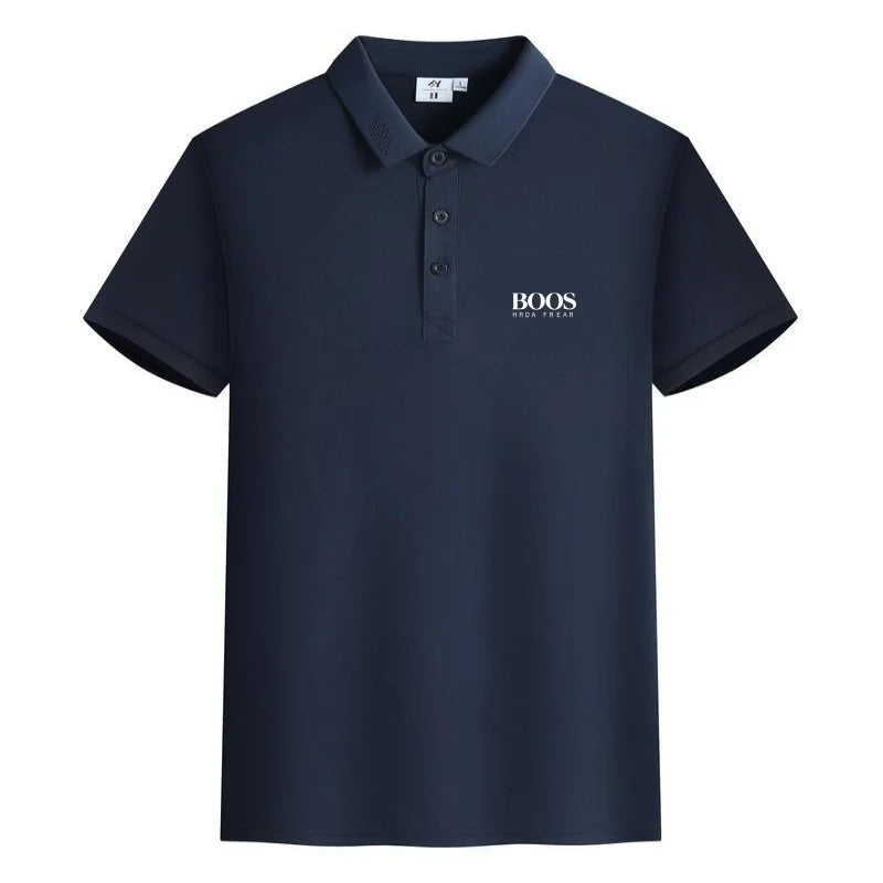 New men's high-quality short sleeved polo shirt, summer fashion, casual, comfortable, breathable and cool top