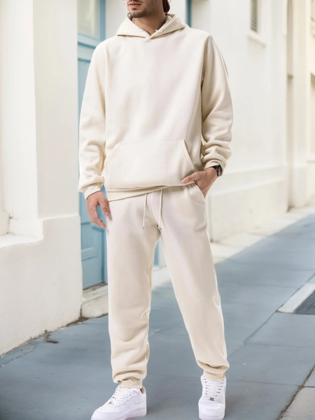 Basic Men/Women 2Pcs/Sets Sweatshirt Hoodies Pants 2025 Male Gyms Fitness Tops Joggers Sportswear Tracksuits ropa para hombre - ATFH
