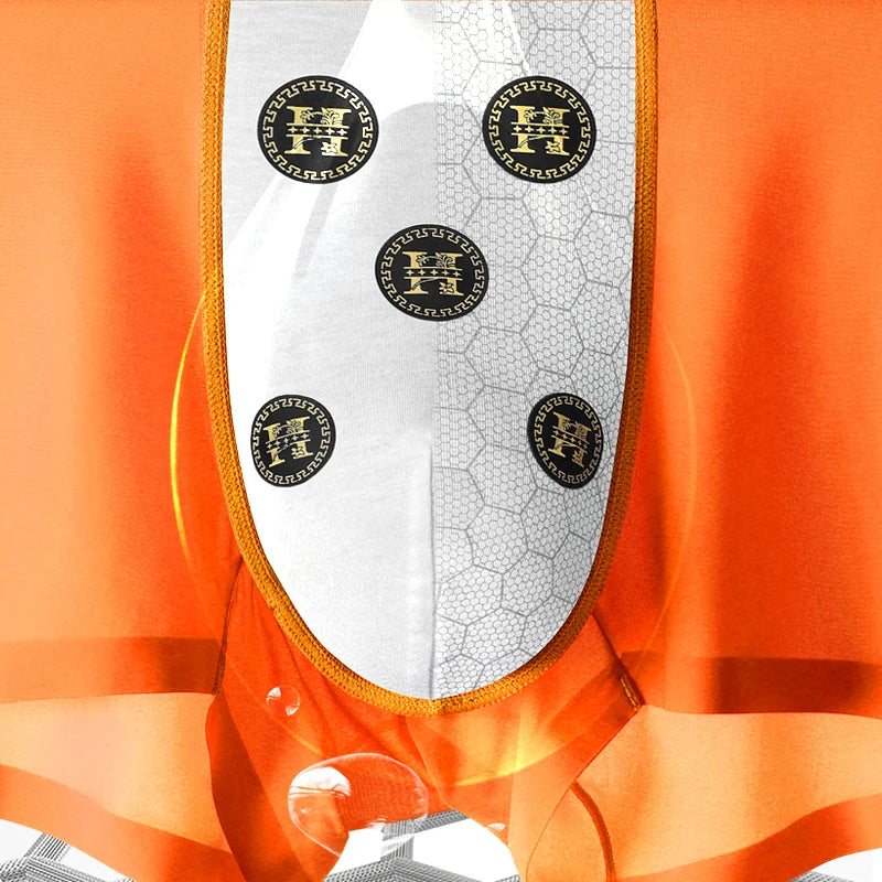 4PCS Designe Light Luxury Style Ice Silk Breathable Solid Color Men's Boxer With Gift Box