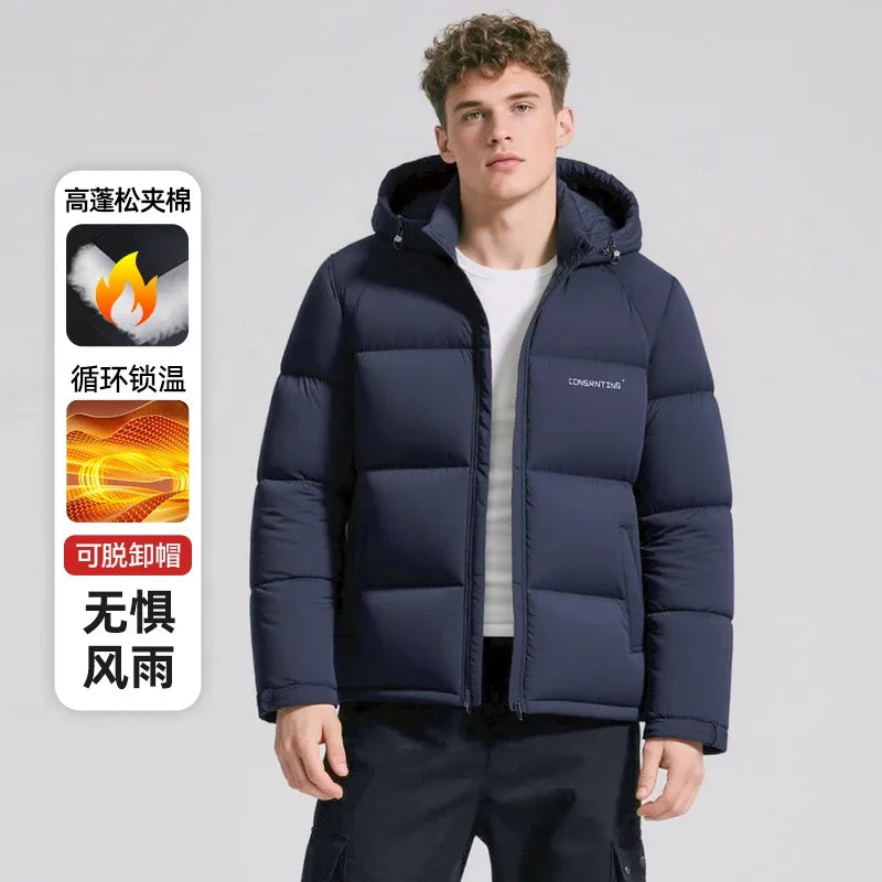 Men's Cold Hoodied Parka Clothes Thicken Zipper Mens Jackets Men Warm Winter Coat Men Plus Size New Waterproof Winter Jacket