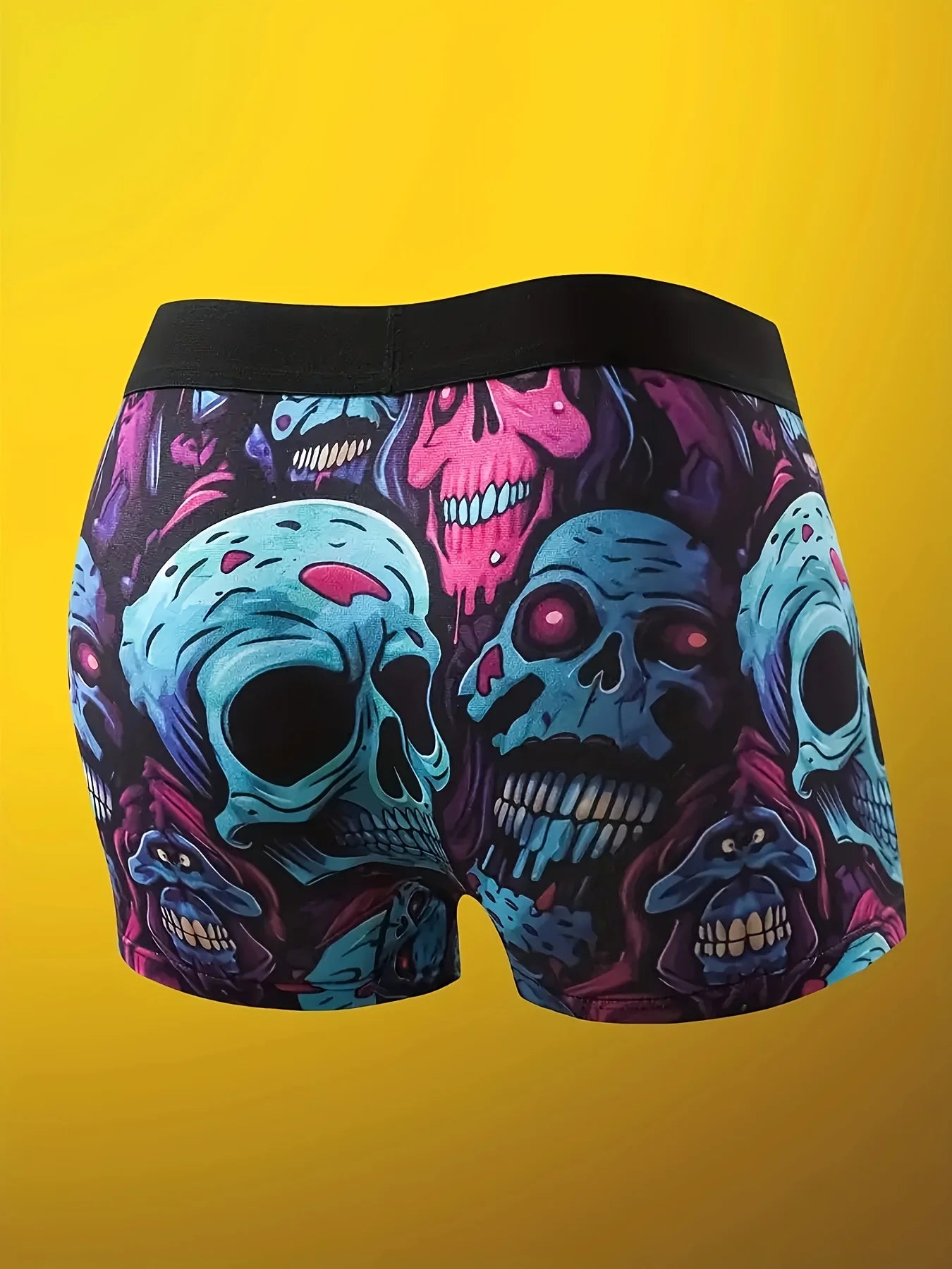 10pcs Men's underwear fun printed men's flat corner pants suitable for beach leisure, outdoor swimming, teenagers' men's panties