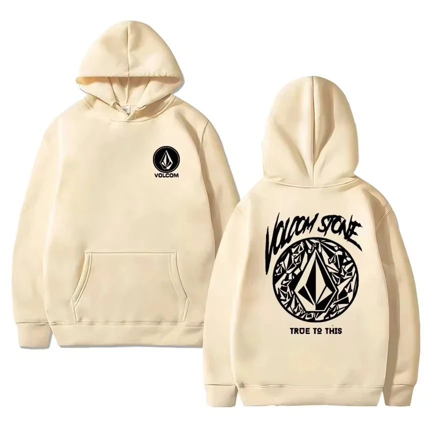 New Fashion Hoodie Women and Man Hoody Volcom Stone Double-sided Casual Graphic Sports Tops Breathable Streetwear Clothing