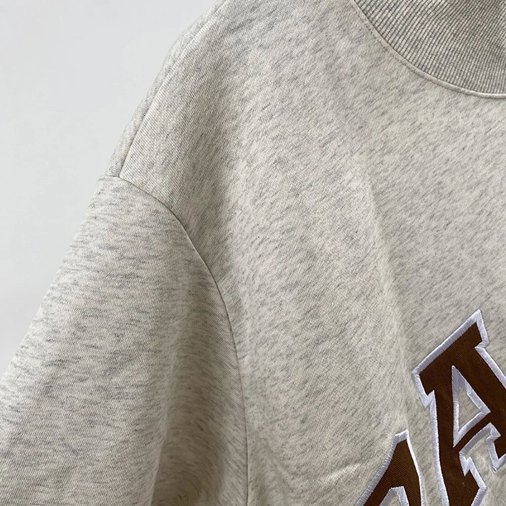 Rowan AAPK-Y017 Women O-Neck Long Sleeve Female Pullover Letter Embroidery Sweatshirts Vintage Casual Sports Lady Top 2026 - ATFH
