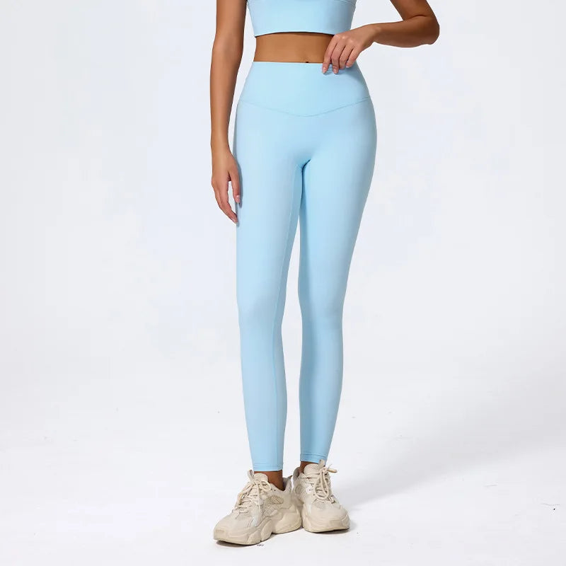 Summer Super Soft Fabrics High Waist Yoga Pants Running Train Tights Women Push Up Sports Leggings Women Breathable Gym Leggings - ATFH