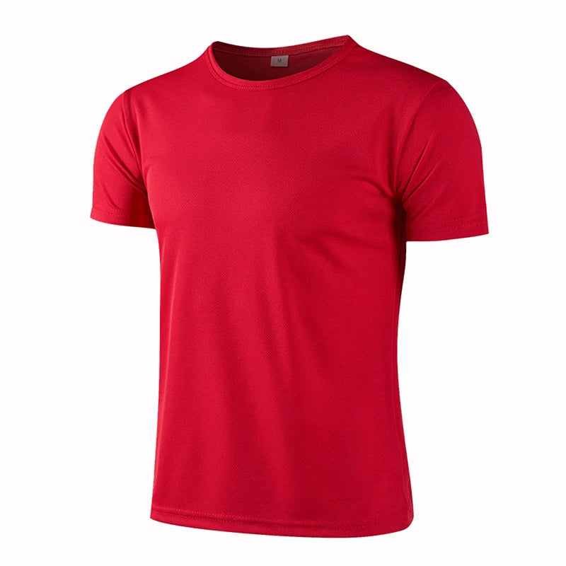 Men Women Quick Dry Short Sleeve Sport T Shirt Gym Jerseys Fitness Shirt Trainer Running T-Shirt Teenager Breathable Sportswears - ATFH