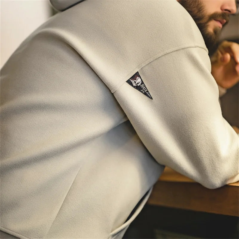 Maden New American Casual Heavy Hoodies Sweatshirt Cleanfit Silhouette Loose Pullover Outdoor Oversize Thermal Tops men's autumn - ATFH