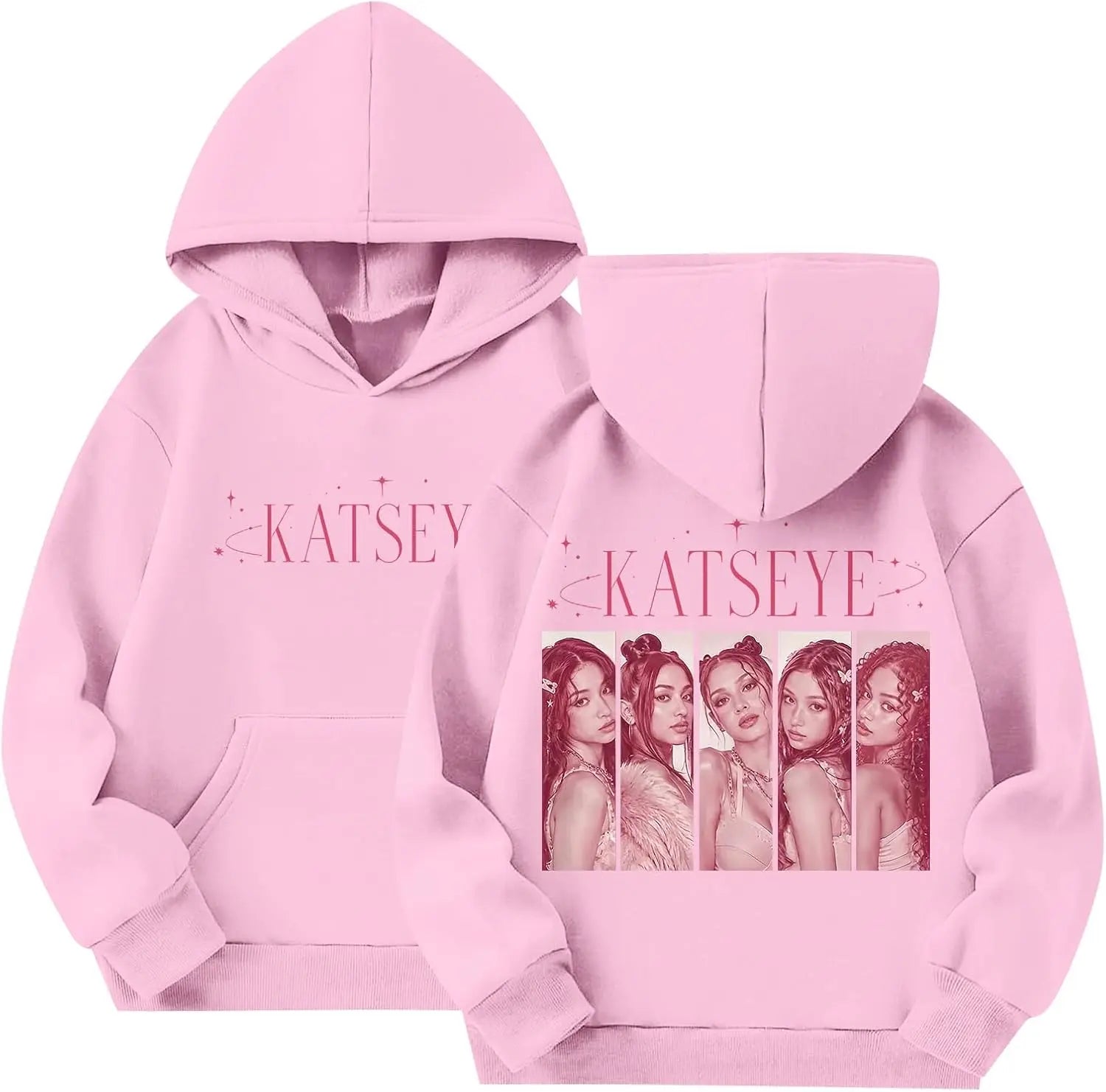 Kids Katseye Hoodies for Girls Katseye Merch Graphic Sweatshirts Long Sleeve Hoodie
