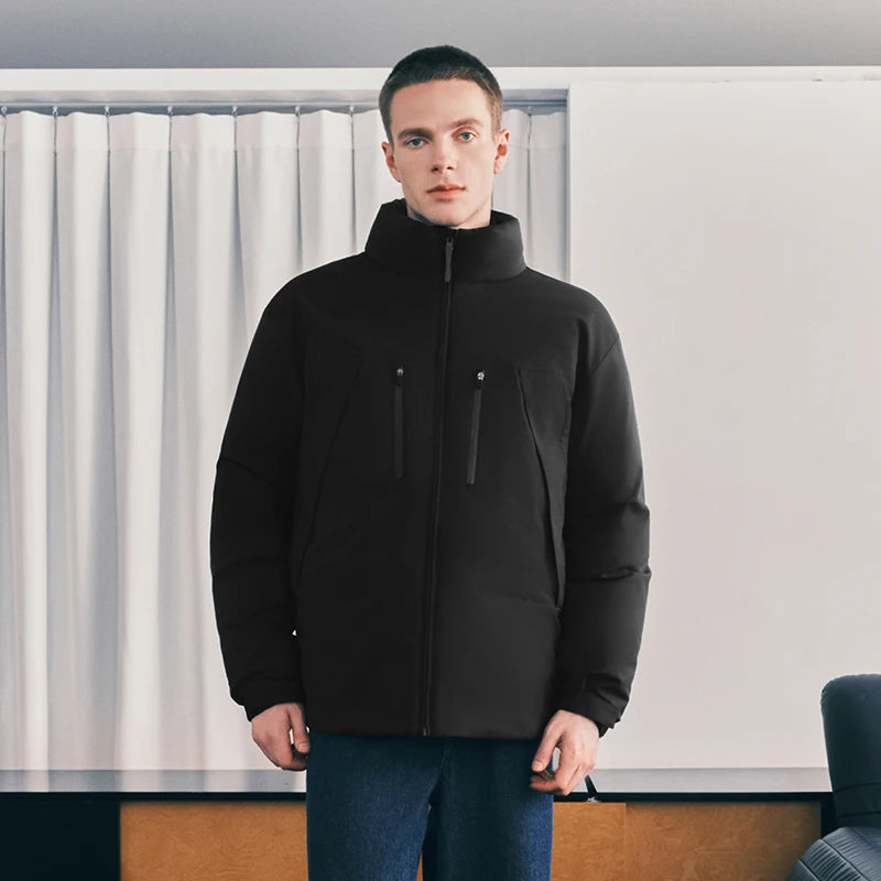 Semir Men Down Jacket Waterproof Windproof Stain Resistant Outdoor Protection 2026 Winter Outdoor Layer Warm Insulation