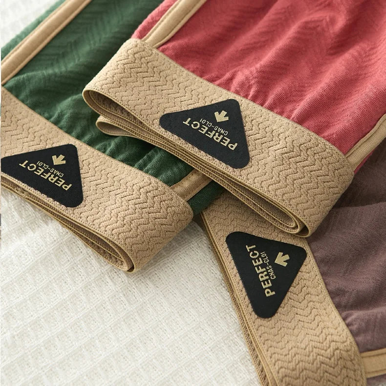 3PC 100% Cotton Men's Underwear Autumn Winter New 10A Antibacterial BoxerShorts Loose Comfortable Men's Quadrangle Underpants