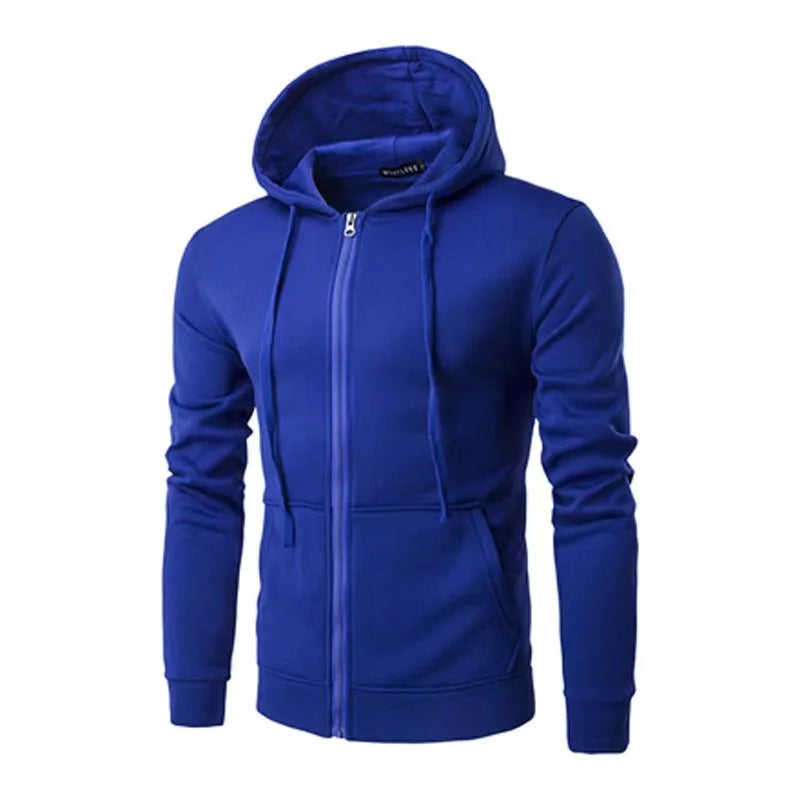 spring autumn Men Sweatshirts Long Sleeve Hoodie Zipper cardigan Male/woman Hoodies Sweatshirt Slim Fit Hoodie Male Clothing - ATFH