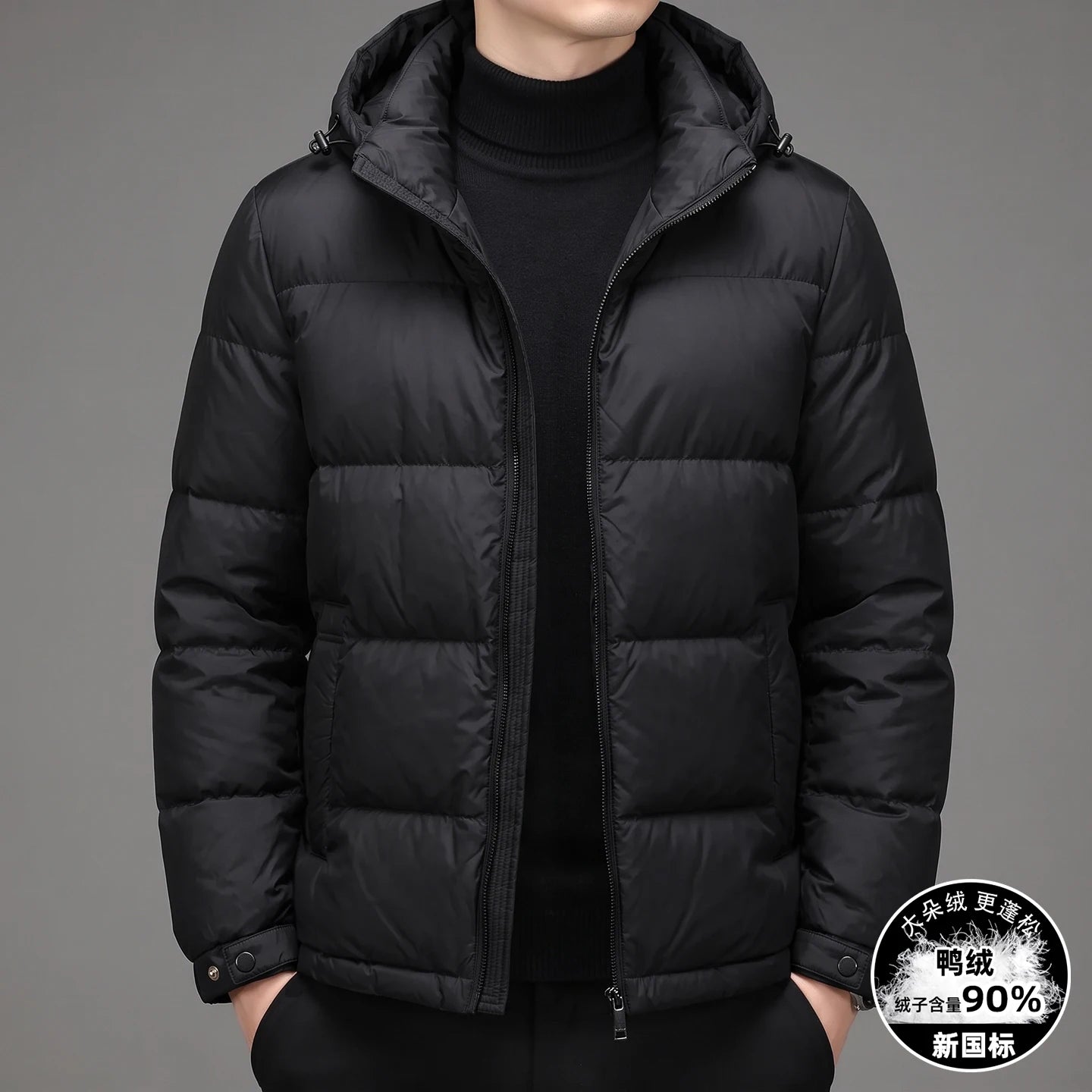 Casual Men's Hooded Duck Down Jackets New 2026 Autumn Winter Outwear Windproof Warm Puffer Coats Youth Loose Padded Top Clothing