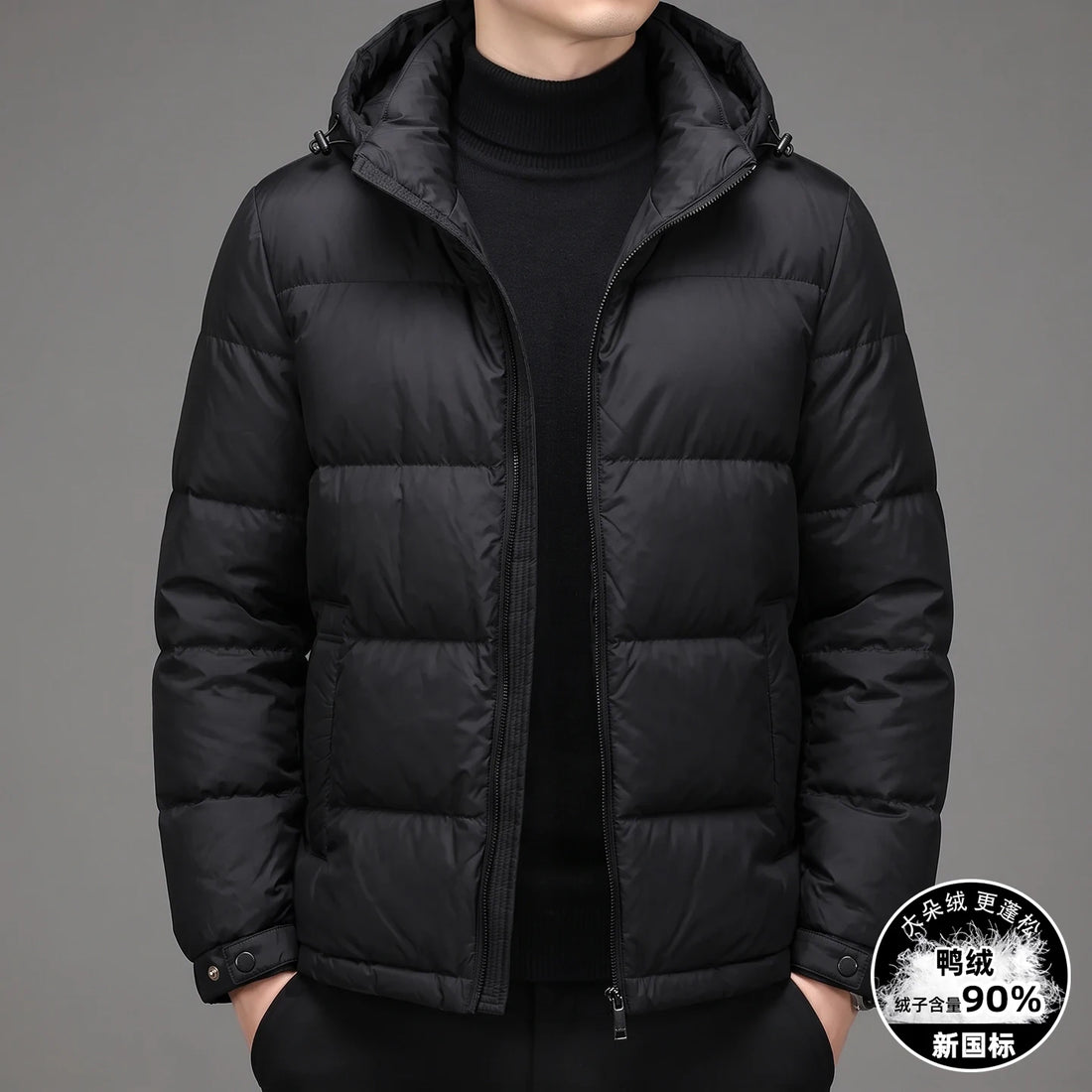 Casual Men's Hooded Duck Down Jackets New 2026 Autumn Winter Outwear Windproof Warm Puffer Coats Youth Loose Padded Top Clothing