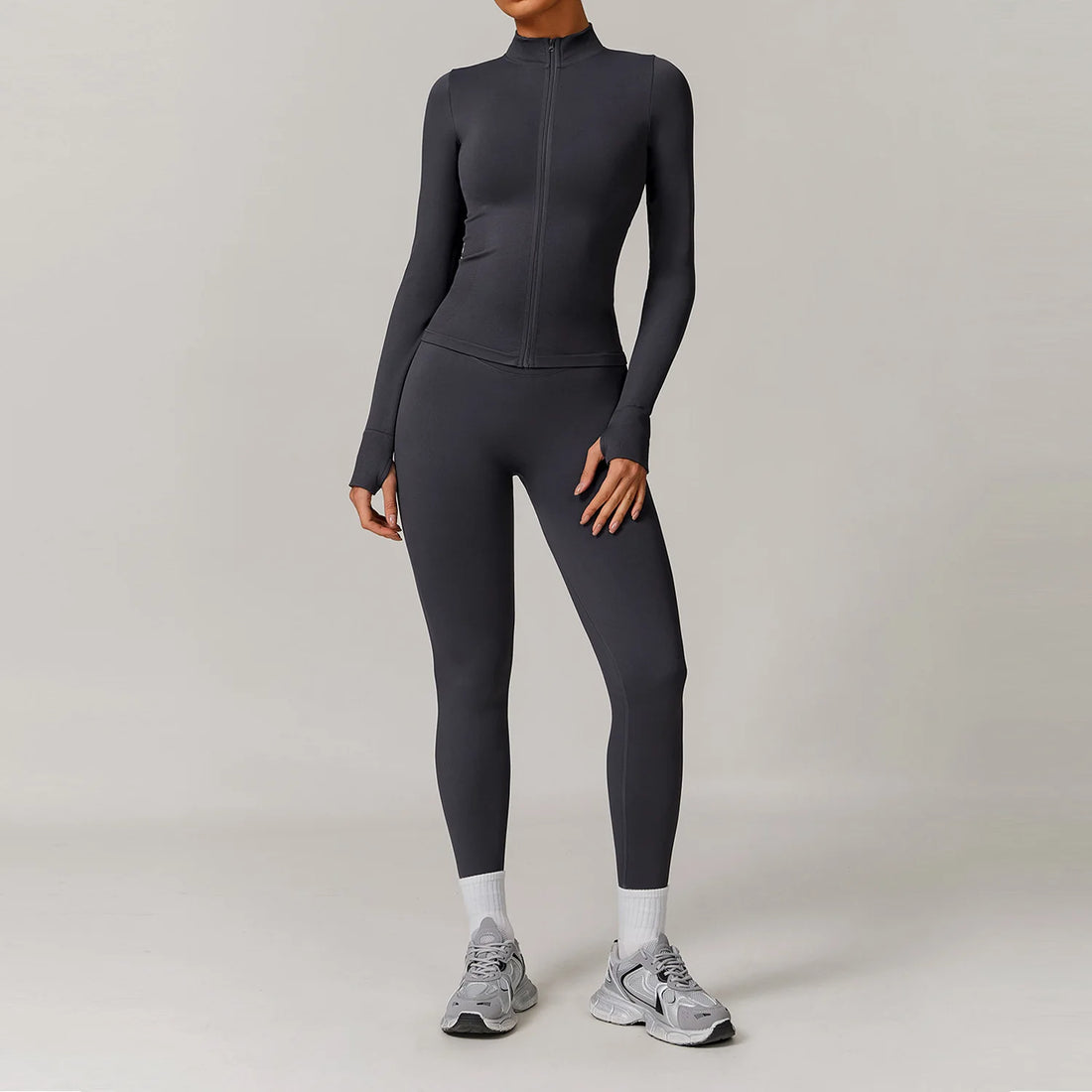 Yoga Set 2/3PCS Gym Clothes Sportswear Yoga Suits For Women Long Sleeve Crop Top Fitness Set Tracksuits Sports Bra Gym Leggings - ATFH