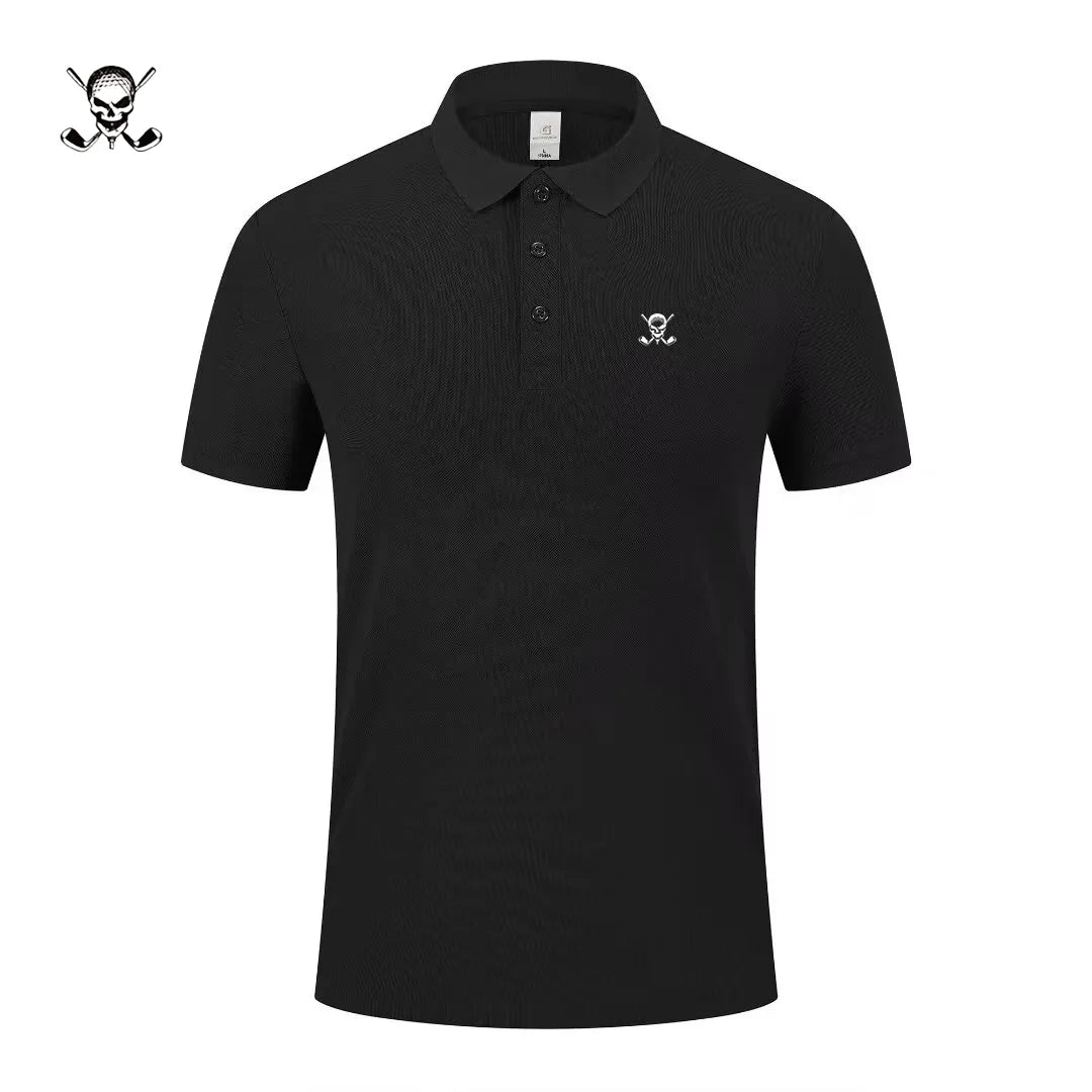 Fashion brand polo shirt short sleeved men's printed design top summer new comfortable breathable high-end casual lapel T-shirt