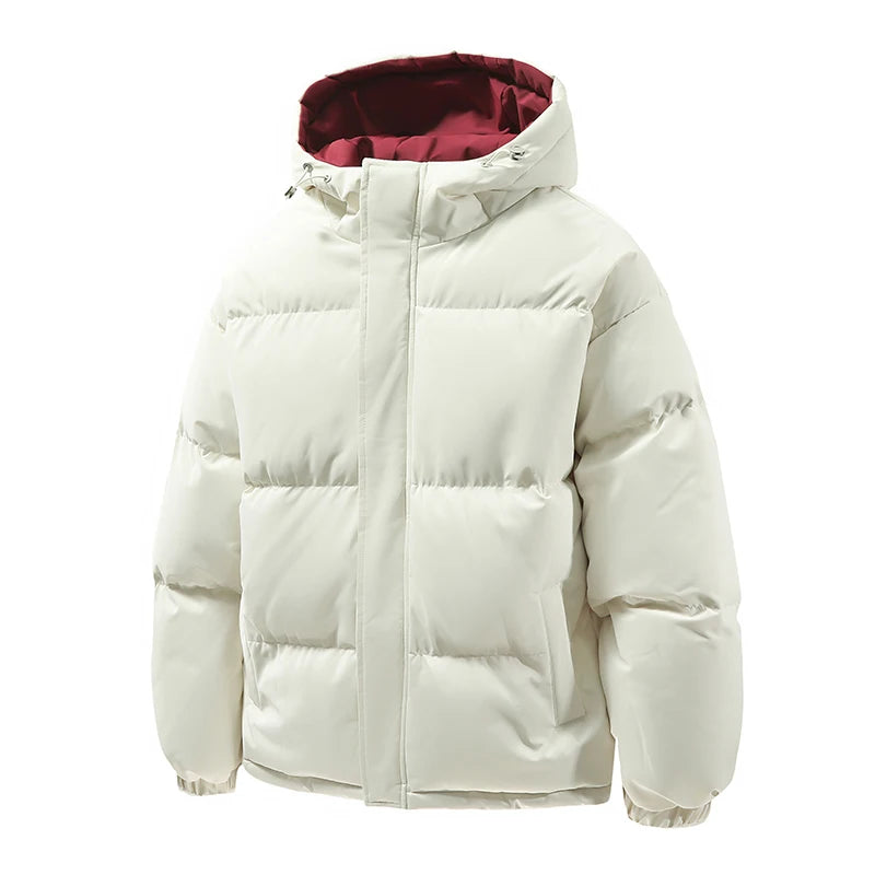 Winter Men Parkas Thick Warm Jacket Hooded Quilted Jacket Down Jacket Casual Cotton-Padded Puffer Coat Unisex Outwear