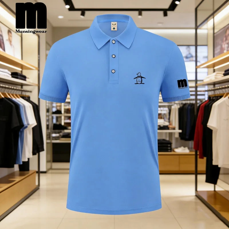 2026 Golf Polo Shirt Men's Business Polo Collar Half Sleeved Top New Summer Casual Short Sleeved T-shirt for Men An
