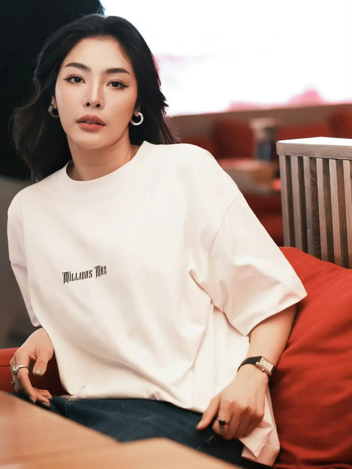 Love Filling Blank FayeYoko Faye Mali T-shirt Millionsmax Letter Printed Short Sleeved T-shirt Made of Pure Cotton Breathable - ATFH