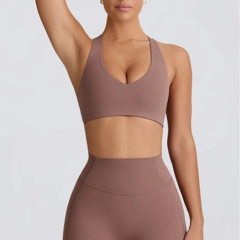 SexyVSports Yoga Vest with Chest Pad, Can Be Worn Outside, Fitness Training Top - ATFH