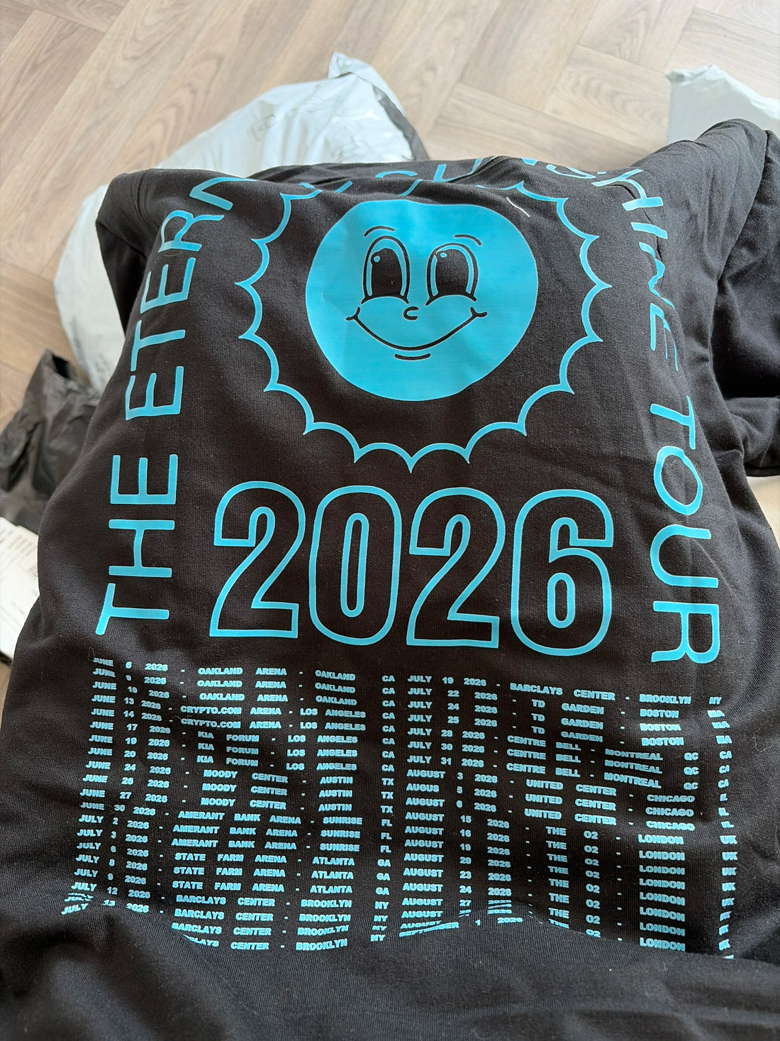 The Eternal Sunshine Tour Graphic Merch 2026 Black Hoodie Cotton Unisex Men‘s Women's Hooded Ariana Grande Fan Y2k Casual Top