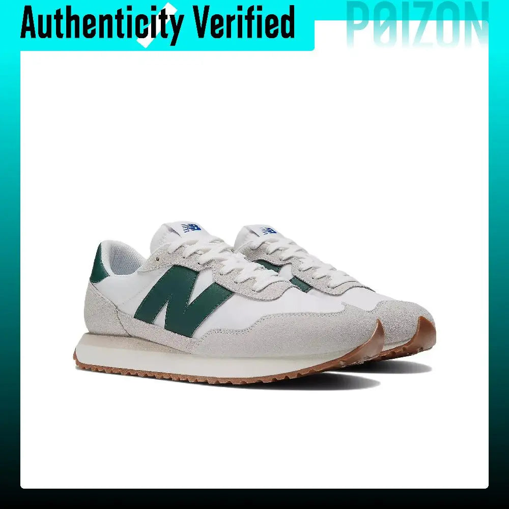 New Balance NB 237 Vintage Fabric Abrasion Resistant Low top Casual Running Shoes Unisex Gray Green MS237RF