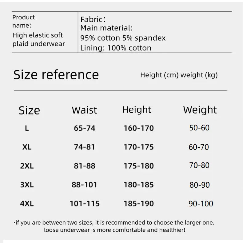 3PC 100% Cotton Men's Underwear Autumn Winter New 10A Antibacterial BoxerShorts Loose Comfortable Men's Quadrangle Underpants