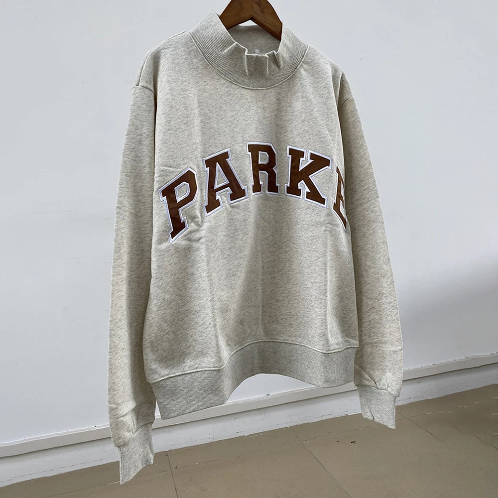 Rowan AAPK-Y017 Women O-Neck Long Sleeve Female Pullover Letter Embroidery Sweatshirts Vintage Casual Sports Lady Top 2026 - ATFH
