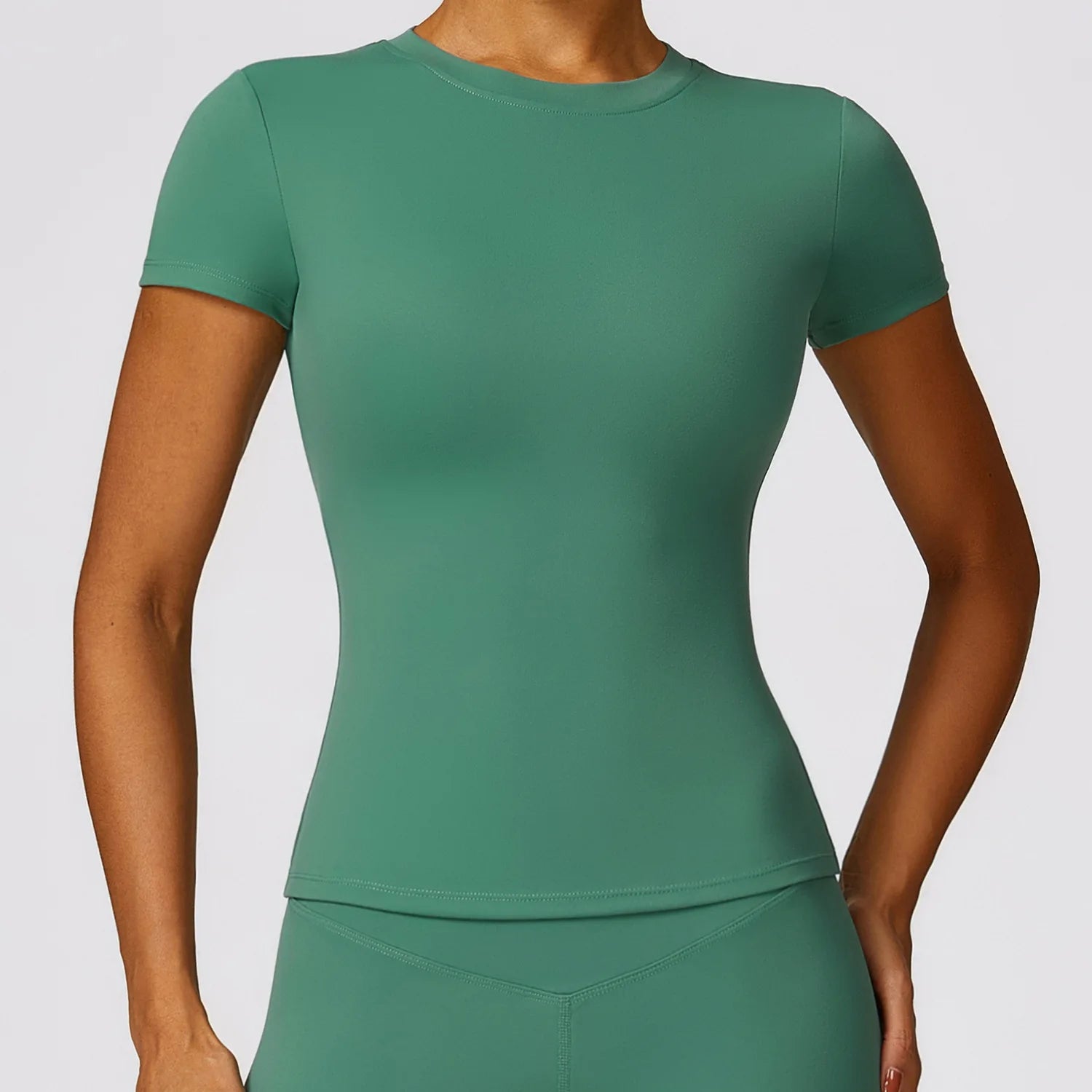 Sexy Women Yoga Top Seamless Sport T Shirts Fitness Clothes Short Sleeve Yoga Shirt Gym Top Running Active Wear Sport Top Femme - ATFH
