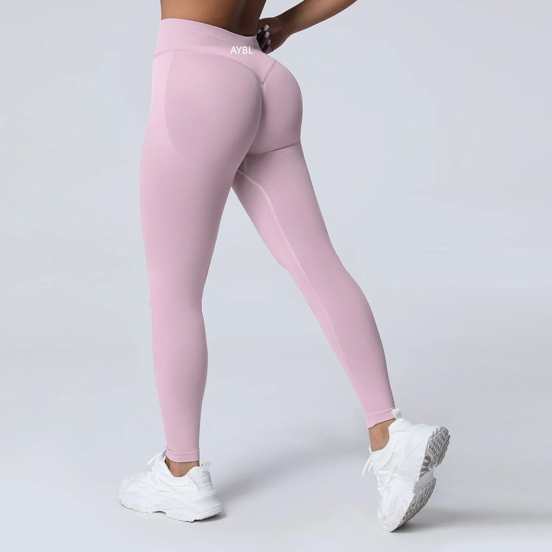 New Gym Yoga Leggings Women Seamless Yoga Pants High Waist Low Ribbed Band Fitness Leggings Fitness Sweat Wicking Workout Tights - ATFH