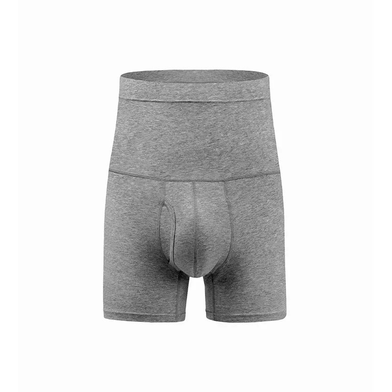High Waist Cotton Boxers Men Abdominal 150KG Sports Bodyshape Panties Plus Size 9XL 8XL Underpants Warm Belly Protection Shorts