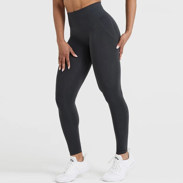 Amplify Effortless Leggings For Women Push Up Booty Legging Scrunch Butt Stretch Workout Gym Tights Fitness Seamless Yoga Pants - ATFH