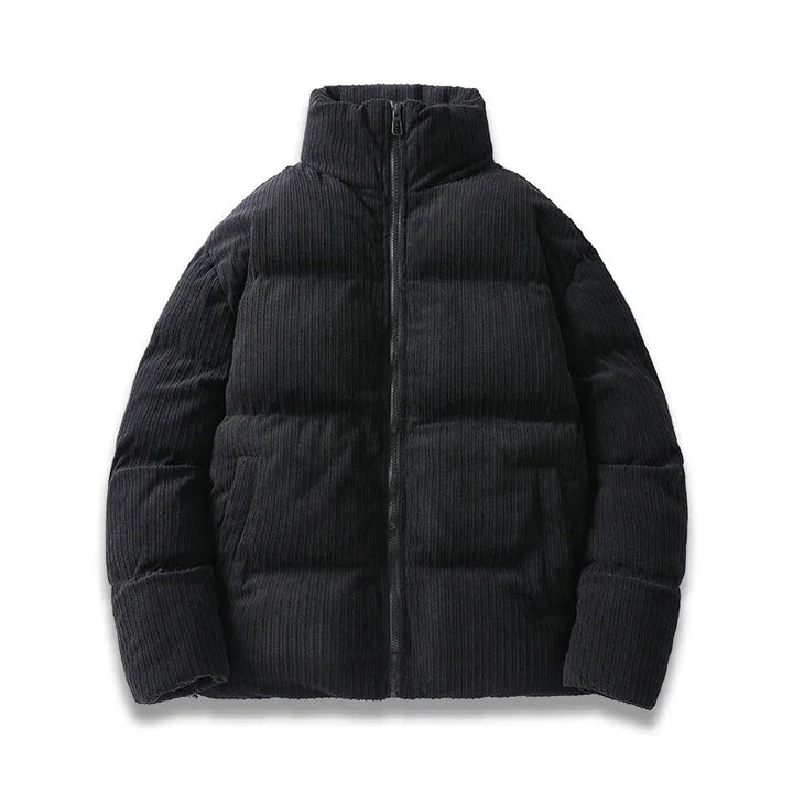 Men Winter Jacket Corduroy Cotton Padded Warm Parkas Autumn Puffer Coat Male Vintage Korean Man Stand Collar Windbreaker ATFH