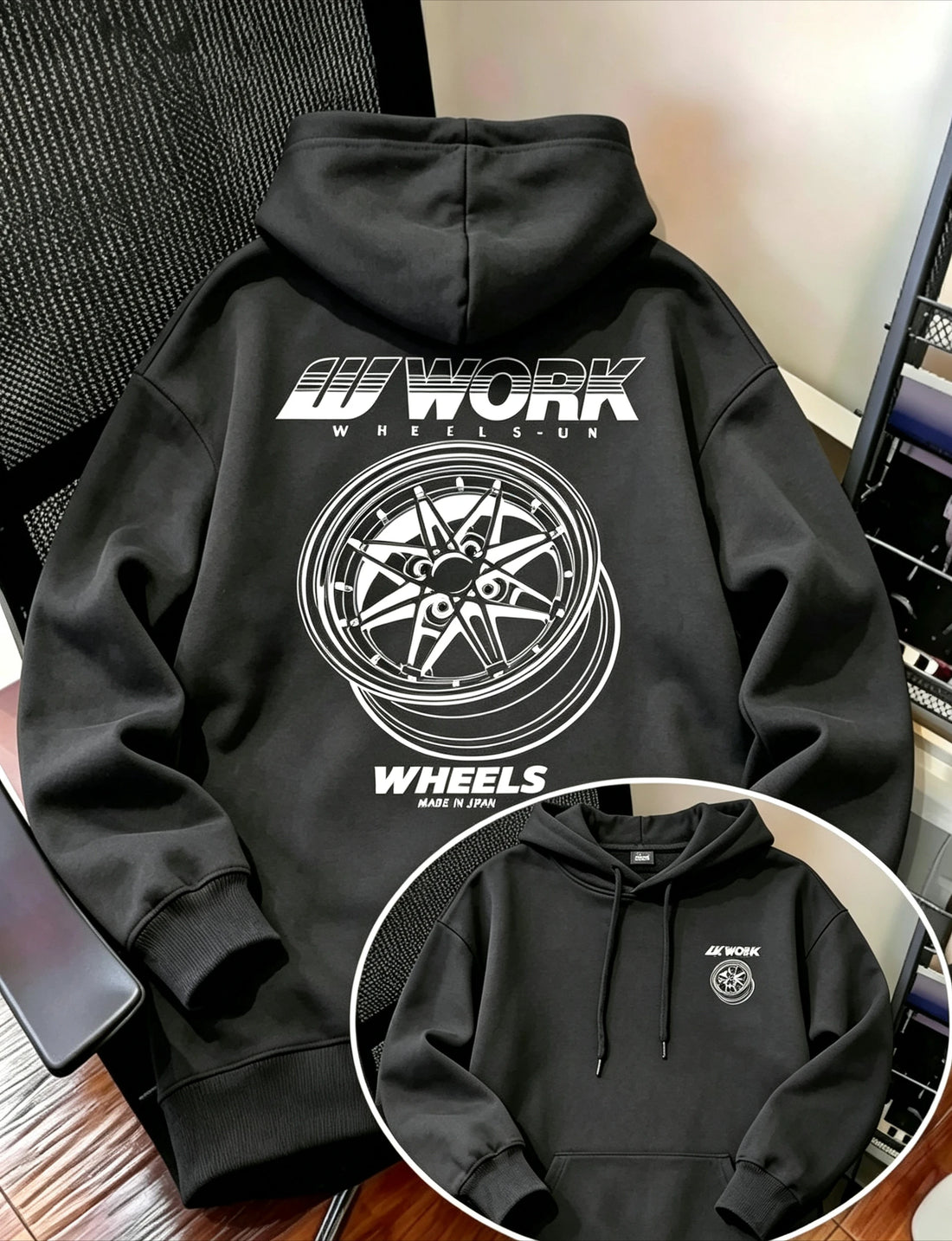 Hotsale Hoodie Men Vintage Japan Auto Tuning Culture casual Hooded Sweatshirt Oversized Loose Streetwear Pullover With Pocket