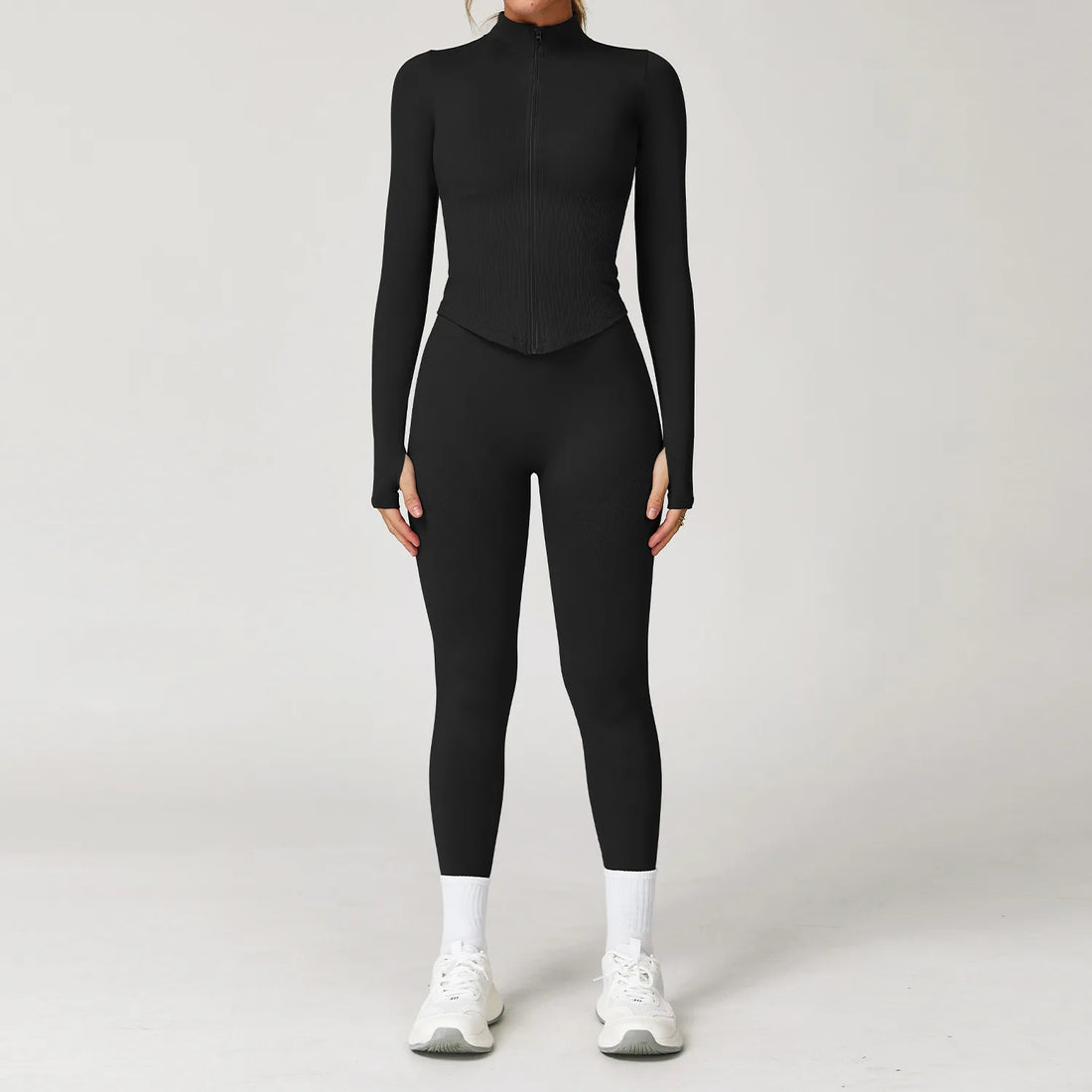 2/3/4PCS Yoga Set Gym Clothes Sportswear Seamless Yoga Suits For Women Fitness Long Sleeved Tracksuits Sports Bra Gym Leggings - ATFH