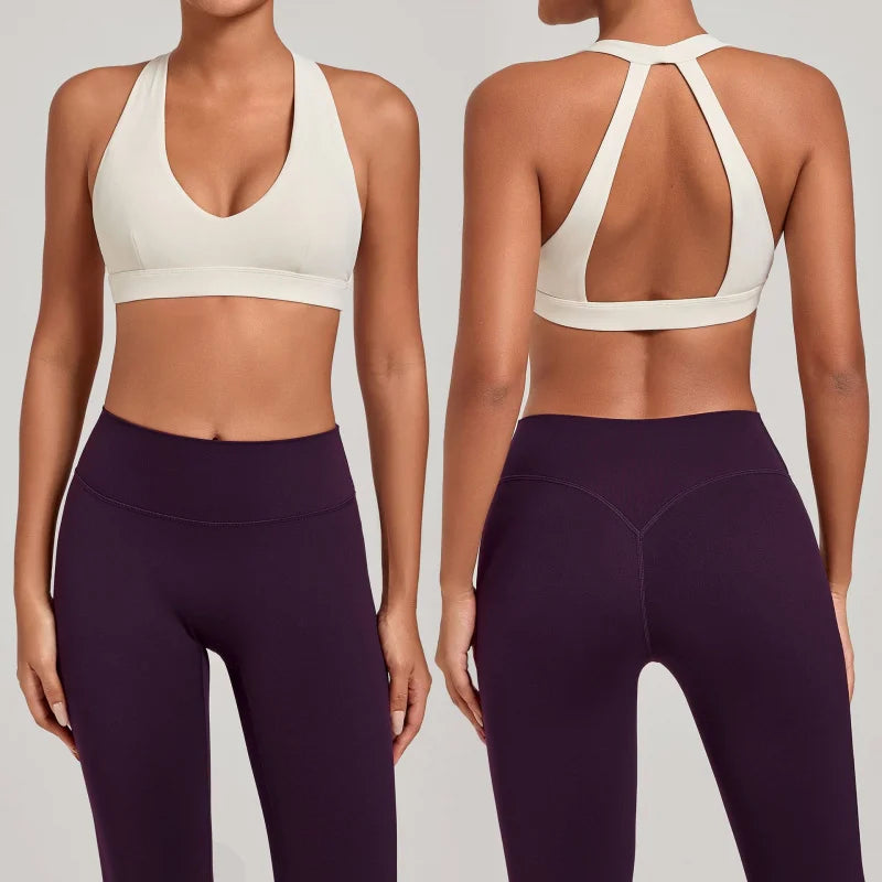 Women Sport Bras Beauty Back Fitness Tank Women's Underwear Yoga Tops Bra Crop Top Gym Wear Women Push Up Workout Clothes - ATFH