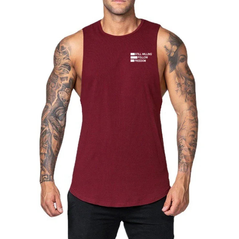 Mens Workout Muscle Cool Tank Top Clothing Stringer Comfortable Gym Sporting Fashion Fitness Vest Sleeveless Korean Singlets