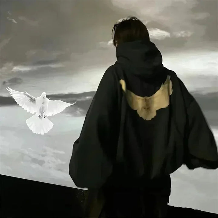 Double Layer Heavy Fabric YZY Kanye West Hoodie Men Women 1:1 Best Quality Dove Print Season 6 Oversized Pullover - ATFH