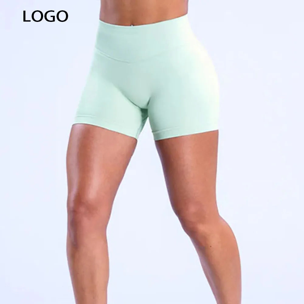 D  LOGO  Summer Running Sports Shorts Women Buttock Lift Leggings Women Cycling Slim Fit Workout Shorts High Waist Yoga Shorts