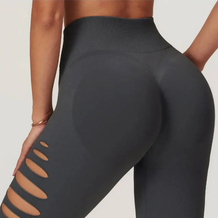 2026 Hollowed Out Seamless Yoga Pants for Women Sexy High Waist Push Up Gym Workout Tights Running Fitness Sports Leggings - ATFH