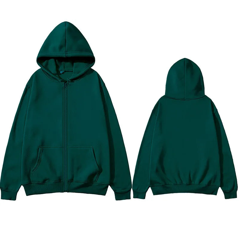 Fashionable casual zipper hoodie, hip-hop street sports shirt, skateboarding men's/women's pullover, men's hoodie - ATFH