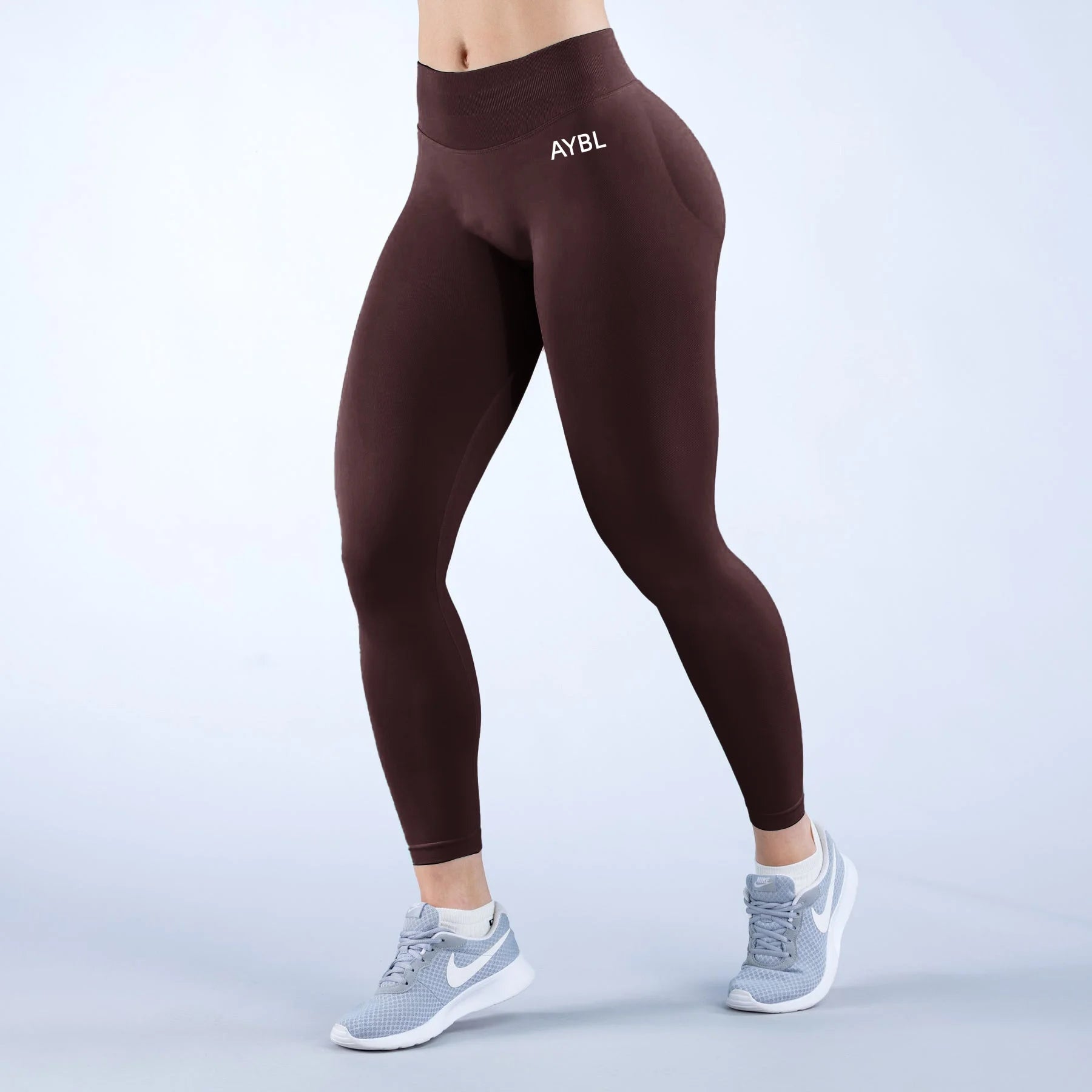 New Release Women‘s Low Ribbed Band Scrunch Bum Seamless Yoga Pants Gym Leggings Fitness Sweat Wicking Stretch Workout Tights - ATFH