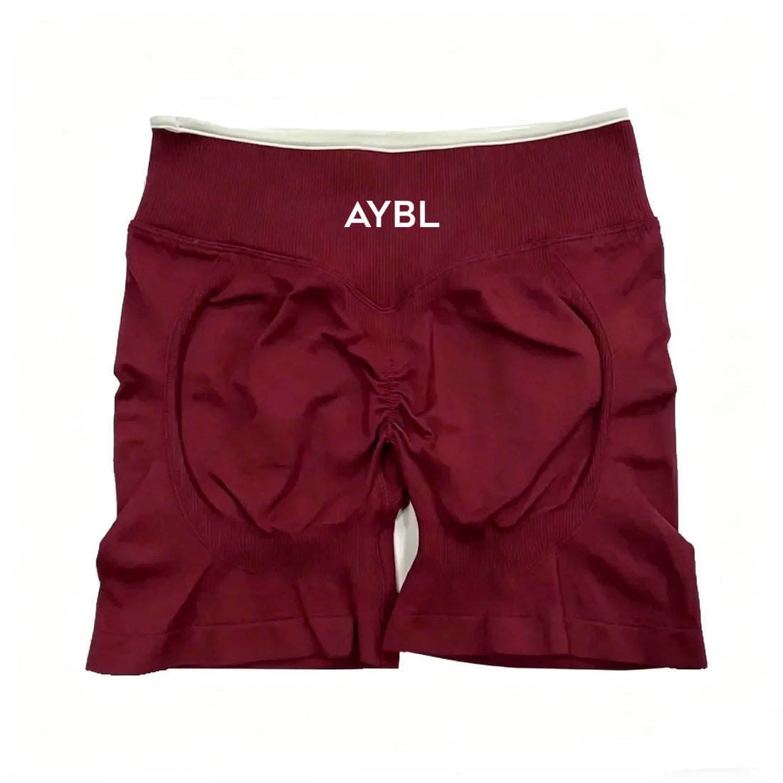 Short De Sport Blanc Sans Couture Pour Femme  Taille Haute, Effet Push-up, Ldéal Pour Le Yoga Et La Course A Pied
