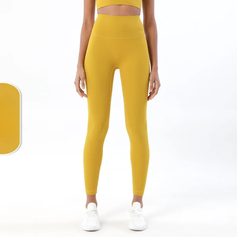 Women's 38 Colors Naked Feeling Yoga Leggings Women Sports Pants Tights Seamless Sport Femme Gym Leggins Workout Fitness Pants ATFH