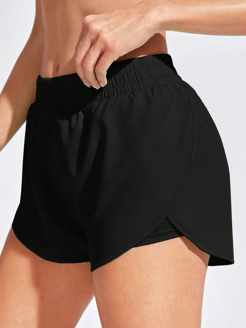Women Sport Shorts Elastic Yoga Running Workout Gym Fitness Shorts Lightweight Quick Dry Comfortable Tahsi Fashion House