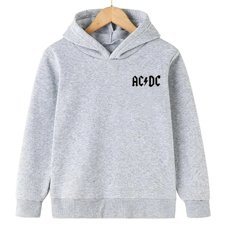 Hip Hop Fashion AC DC Children Hoodies Sweatshirt Autumn Winter Kids Hooded Top Casual Sportswear Boys Girls Hoodie Pullover